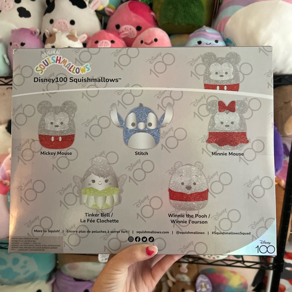 2023 Disney 100th anniversary 5in squishmallow set NWT Pooh Mickey Minnie stitch - Picture 2 of 4